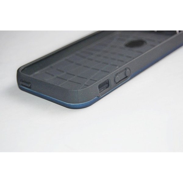 husa de silicon albastra Motomo Antishock 2 in 1 pentru Apple iPhone 5/5S/SE