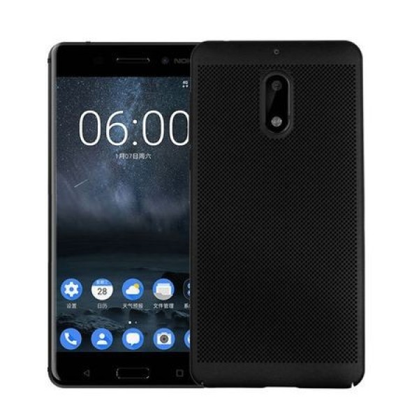 Husa policarbonat perforata pentru Nokia 7 neagra