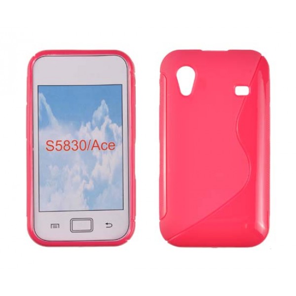 Husa silicon S-case pentru Samsung S5830 ACE roz