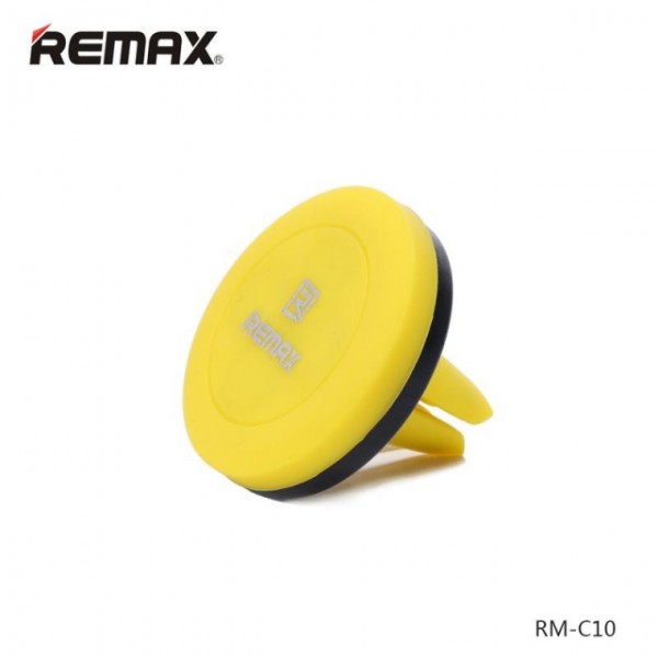 Suport auto magnetic pentru grila aer REMAX RM-C10 galben cu negru