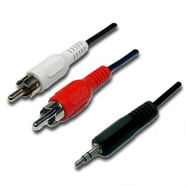 Cablu audio 3.5mm tata - 2 x RCA tata 1,5m