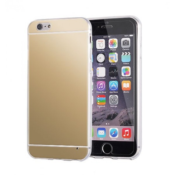 Usually Bear Terrible Husa de silicon cu spate oglinda pentru iPhone 6 4.7 inch aurie - tt1860 -  xcel.ro