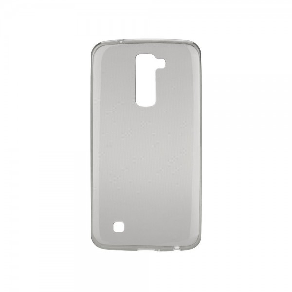 Husa de silicon ultra subtire transparenta fumurie pentru LG K10 (K430)