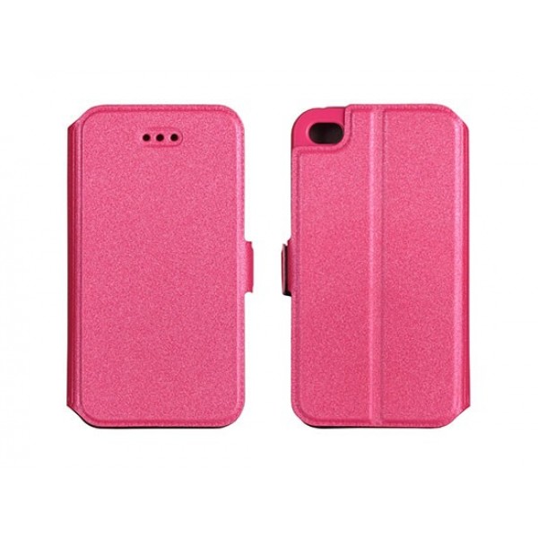 Husa flip Diary Flexy Magnet roz pentru LG K4 (K130)