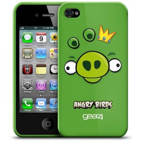 Husa Gear4 model Angry Birds pentru iPhone 4/4S verde