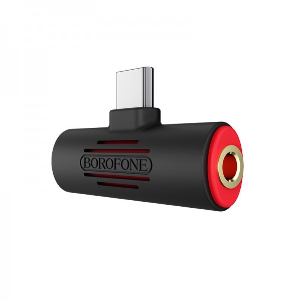 Adaptor Borofone BV8 audio USB Tip C la Usb Tip C si jack 3.5mm, negru