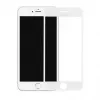 Folie de protectie display din sticla si fibra de carbon Full Face pentru Apple iPhone 7 Plus / 8 Plus, alba