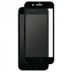 Folie de protectie display din sticla si fibra de carbon neagra Full Face Apple iPhone 6