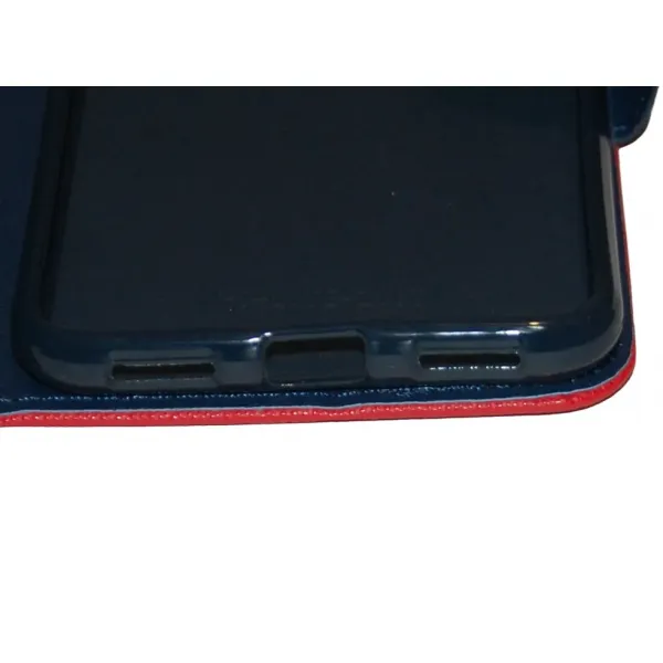 Husa flip TELONE Fancy Diary pentru Huawei P8 Lite (2017) / P9 Lite (2017) rosie cu bleumarin