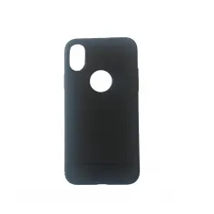 Husa de silicon CARBON pentru IPHONE X/XS neagra 