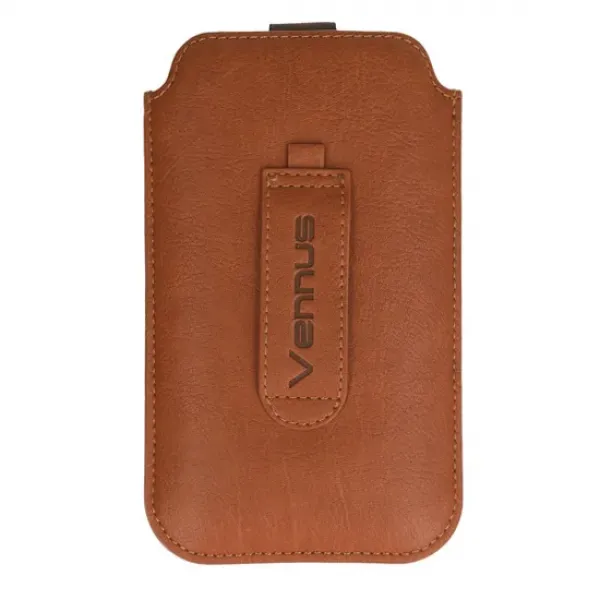 Husa piele ecologica VENNUS DEKO 1 Marime 19 (160x82x10mm) pentru Samsung S23 Ultra/S22 Ultra/M33/M23/A14 5G/Xiaomi Redmi 12C maro