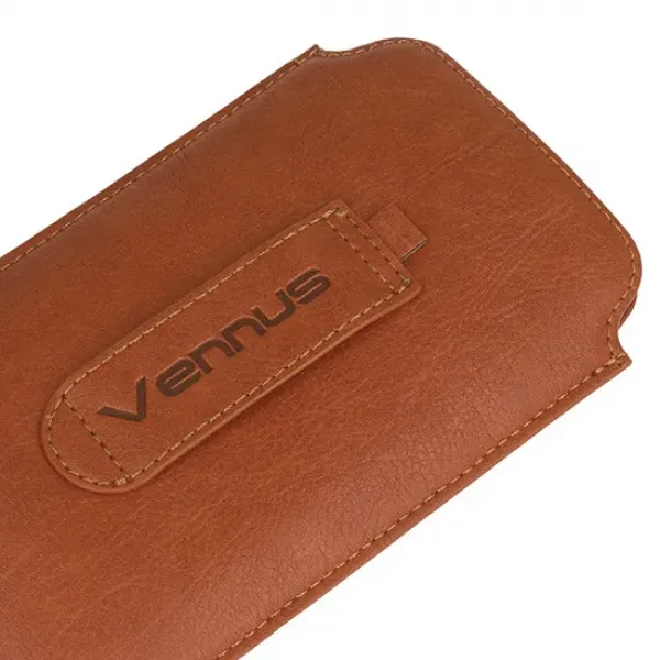 Husa piele ecologica VENNUS DEKO 1 Marime 19 (160x82x10mm) pentru Samsung S23 Ultra/S22 Ultra/M33/M23/A14 5G/Xiaomi Redmi 12C maro