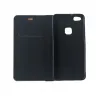 Husa flip Vennus Soft Flexy Magnet stand neagra cu rama pentru Huawei P10 Lite
