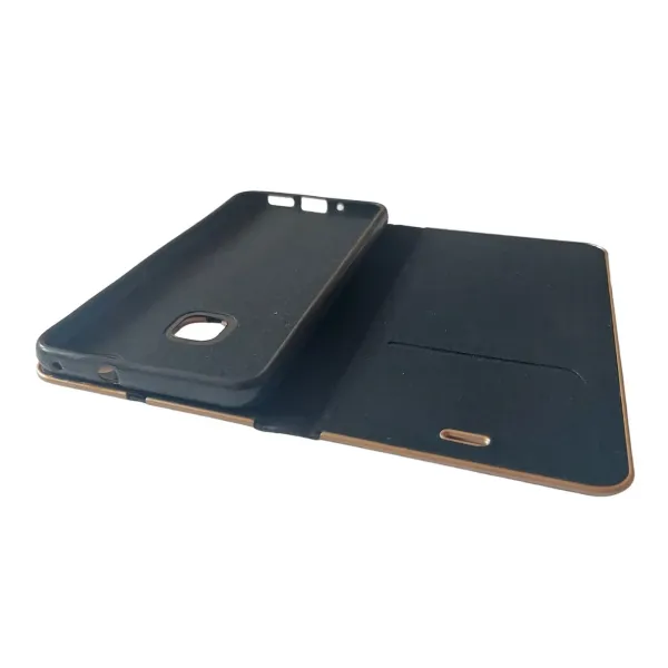 Husa flip Vennus Soft Flexy Magnet stand neagra cu rama pentru Huawei P10 Lite