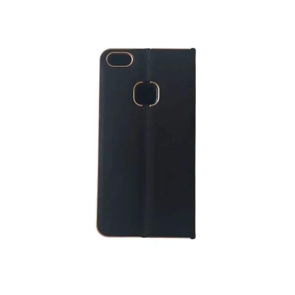 Husa flip Vennus Soft Flexy Magnet stand neagra cu rama pentru Huawei P10 Lite