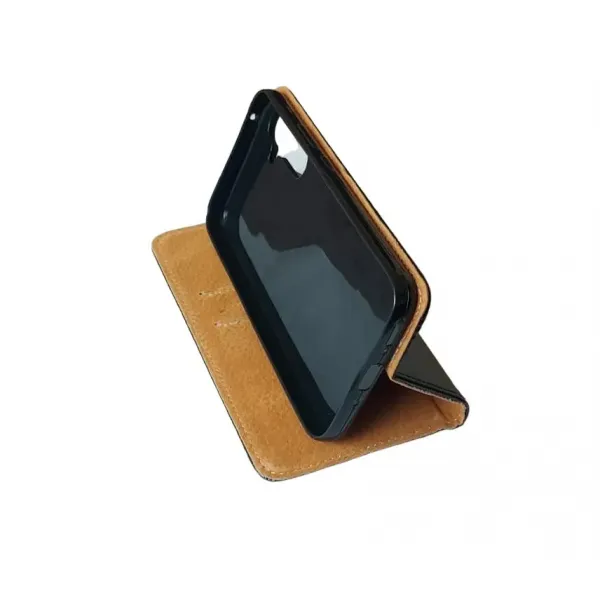 Husa flip Diary Flexy piele naturala neagra pentru SAMSUNG GALAXY A54 5G