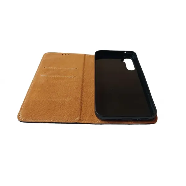Husa flip Diary Flexy piele naturala neagra pentru SAMSUNG GALAXY A54 5G