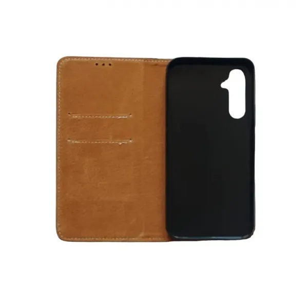 Husa flip Diary Flexy piele naturala neagra pentru SAMSUNG GALAXY A54 5G