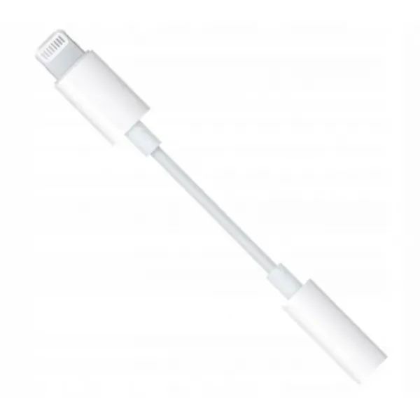 Adaptor casti compatibil iPhone Lightning la jack audio 3.5mm alb