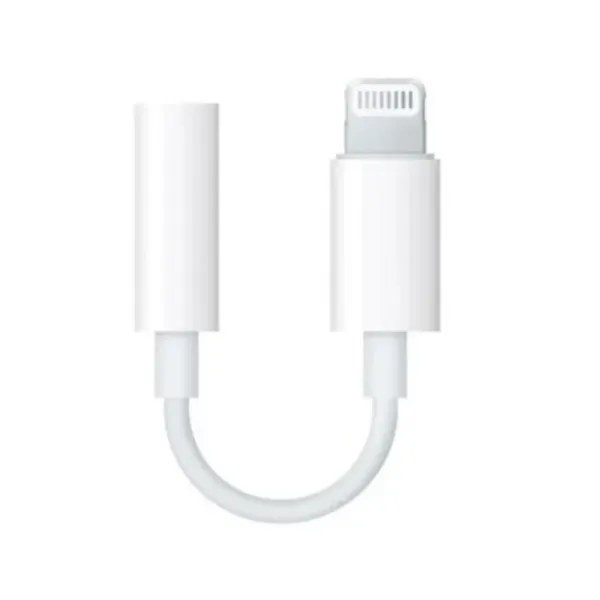 Adaptor casti compatibil iPhone Lightning la jack audio 3.5mm alb