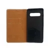 Husa flip Diary Flexy piele naturala neagra pentru SAMSUNG GALAXY S10