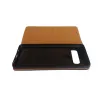 Husa flip Diary Flexy piele naturala neagra pentru SAMSUNG GALAXY S10