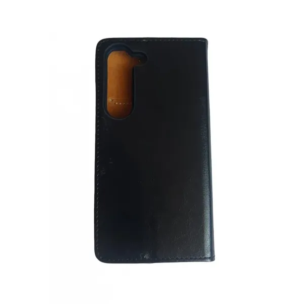 Husa flip Diary Flexy piele naturala neagra pentru SAMSUNG GALAXY S23