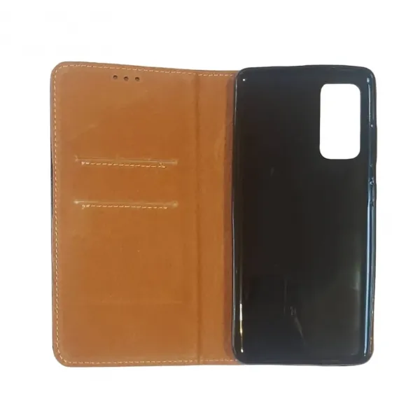 Husa flip Diary Flexy piele naturala neagra pentru SAMSUNG GALAXY S20 FE/LITE