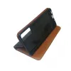 Husa flip Diary Flexy piele naturala neagra pentru SAMSUNG GALAXY S20 FE/LITE