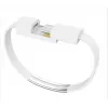 Cablu-bratara plat USB - USB Tip C alb