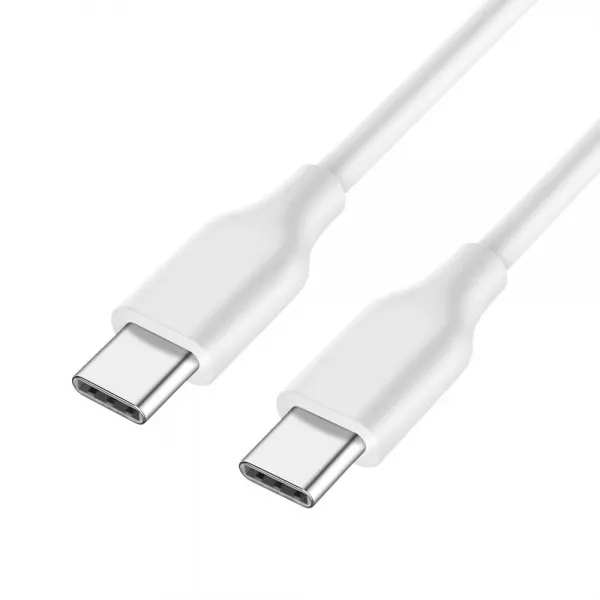 Cablu USB tip C - USB tip C 2m alb cu incarcare rapida
