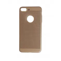 Husa policarbonat perforata pentru iPhone 7 Plus / 8 Plus aurie mata
