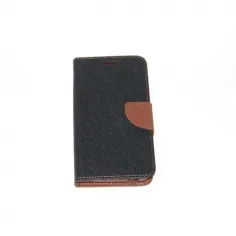 Husa tip carte Mercury Fancy pentru HTC Desire 620 negru/maro