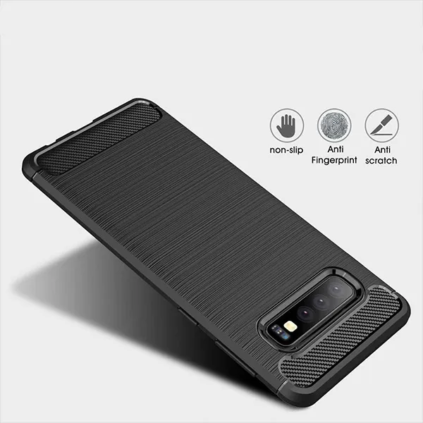 Husa de silicon CARBON pentru SAMSUNG A605 GALAXY A6 PLUS (2018) neagra