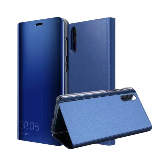 Husa Clear View Oglinda albastra pentru Huawei P30