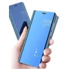 Husa Clear View Oglinda albastra pentru Huawei P30