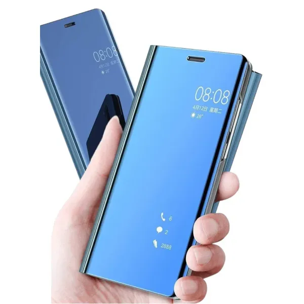 Husa Clear View Oglinda albastra pentru Huawei P30