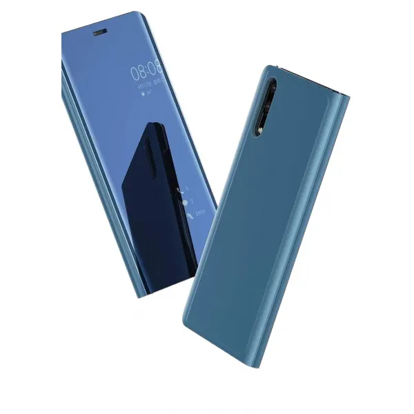 Husa Clear View Oglinda albastra pentru Huawei P30
