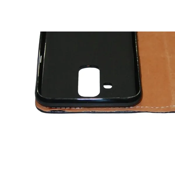 Husa flip Diary Flexy piele naturala neagra pentru SAMSUNG A605 GALAXY A6 PLUS (2018)