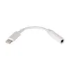 Adaptor casti compatibil iPhone Lightning la jack audio 3.5mm alb