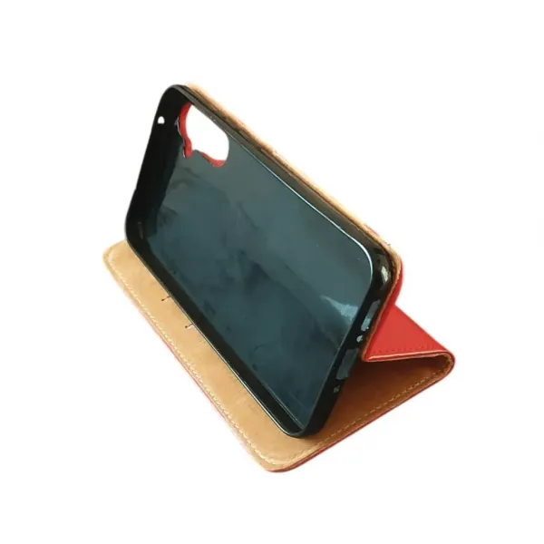 Husa flip Diary Flexy piele naturala rosie pentru Samsung Galaxy A34 5G