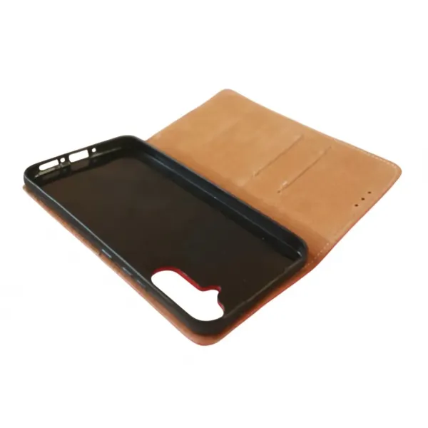 Husa flip Diary Flexy piele naturala rosie pentru Samsung Galaxy A34 5G