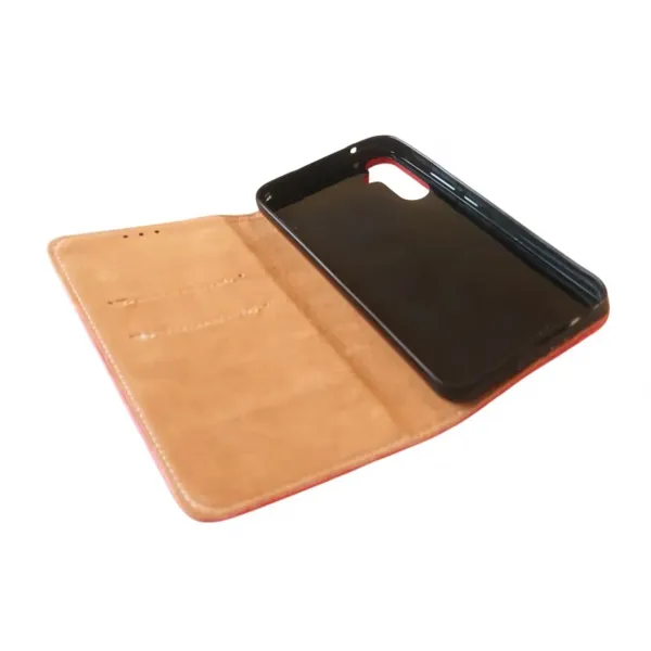 Husa flip Diary Flexy piele naturala rosie pentru Samsung Galaxy A34 5G