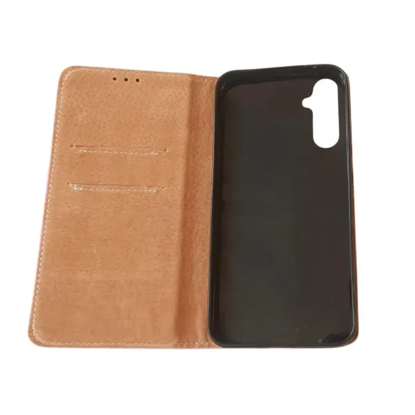 Husa flip Diary Flexy piele naturala rosie pentru Samsung Galaxy A34 5G