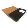 Husa flip Diary Flexy piele naturala neagra pentru Xiaomi 14
