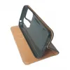 Husa flip Diary Flexy piele naturala neagra pentru Xiaomi 14