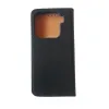 usa flip Diary Flexy piele naturala neagra pentru Xiaomi 15 5G