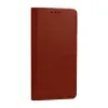 Husa flip Diary Flexy piele naturala maro pentru iPhone 14
