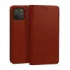 Husa flip Diary Flexy piele naturala maro pentru iPhone 14