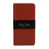 Husa flip Diary Flexy piele naturala maro pentru iPhone 14